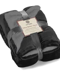 Manta de felpa reversible ultra lujosa Genteele Sherpa,