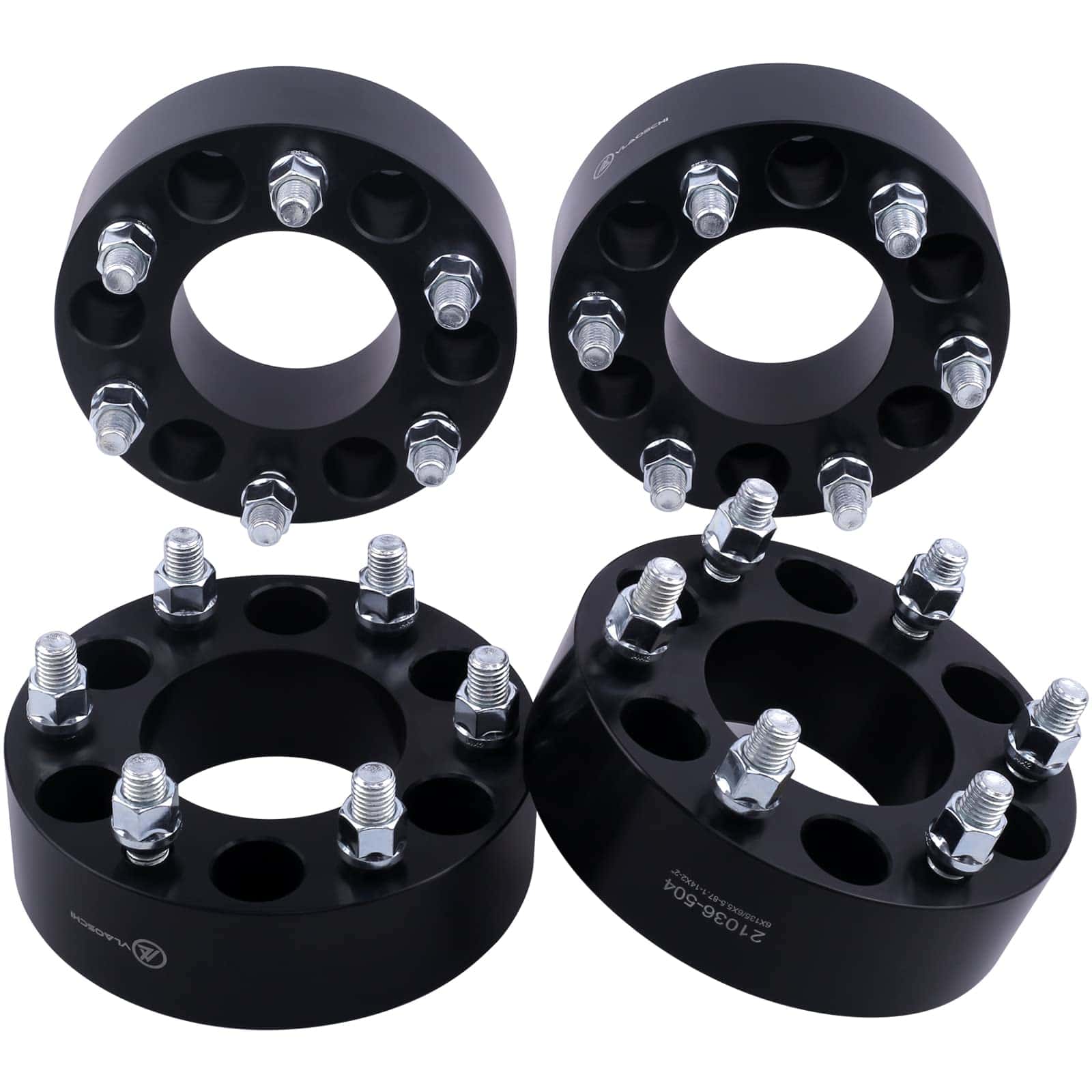 Adaptadores de rueda VLAOSCHI negros forjados de 6x5.5 a