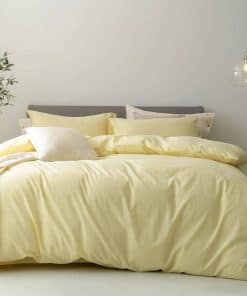 Juego de Funda Nórdica FOSSA 100% -Amarillo Claro (Sin Edred