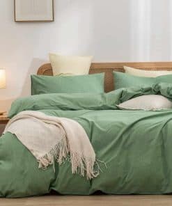 Juego de Funda Nórdica BESTOUCH 100% -Verde Claro