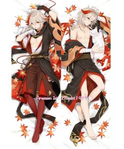 Funda de almohada recta para cuerpo de anime Genshin Impact