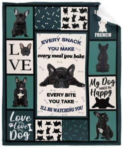 Manta de tiro Bulldog Francés - Súper Suave Manta de