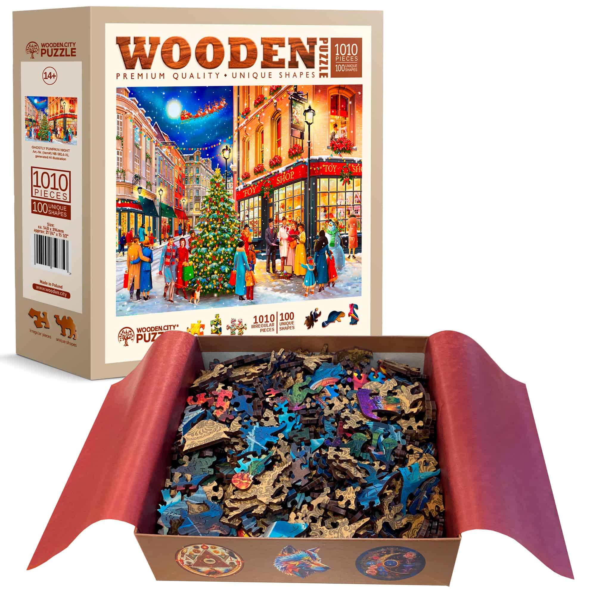 Rompecabezas de madera de 1000 piezas Christmas Snowballs - Imagen 4