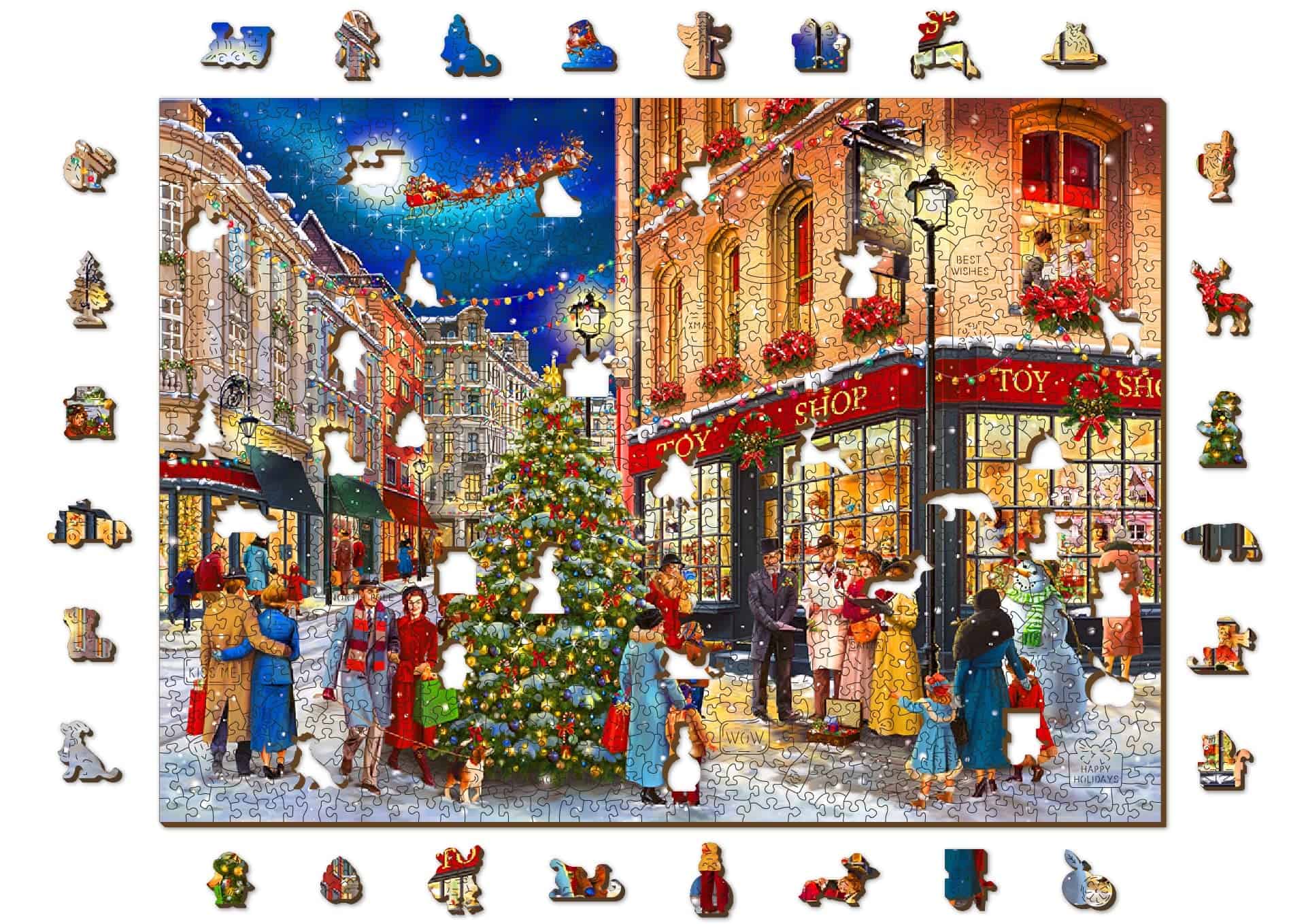 Rompecabezas de madera de 1000 piezas Christmas Snowballs