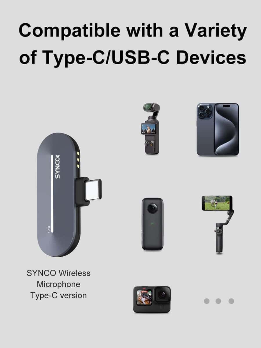 Micrófono inalámbrico de solapa SYNCO para Android, P1T - Imagen 4