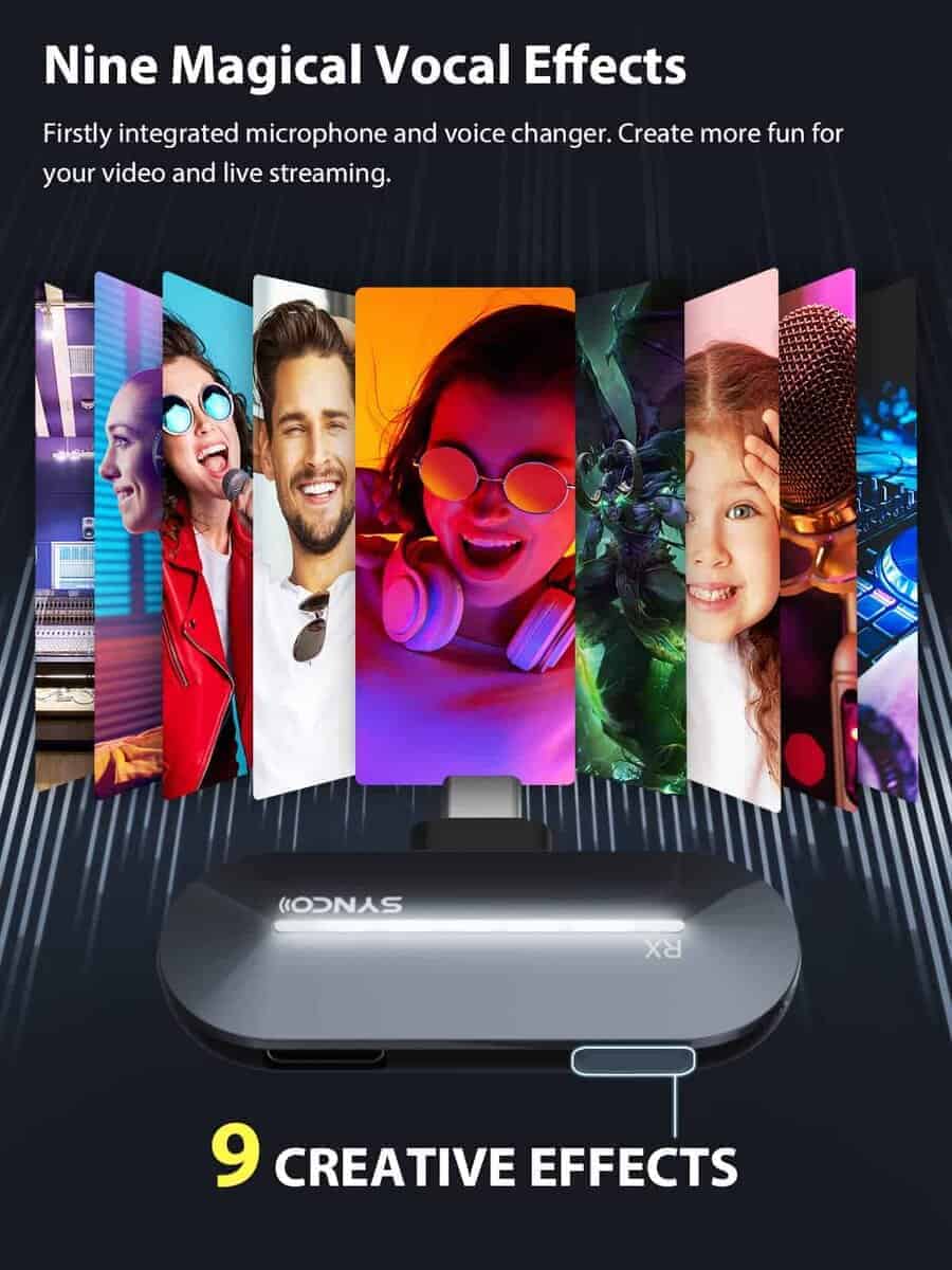 Micrófono inalámbrico de solapa SYNCO para Android, P1T - Imagen 8