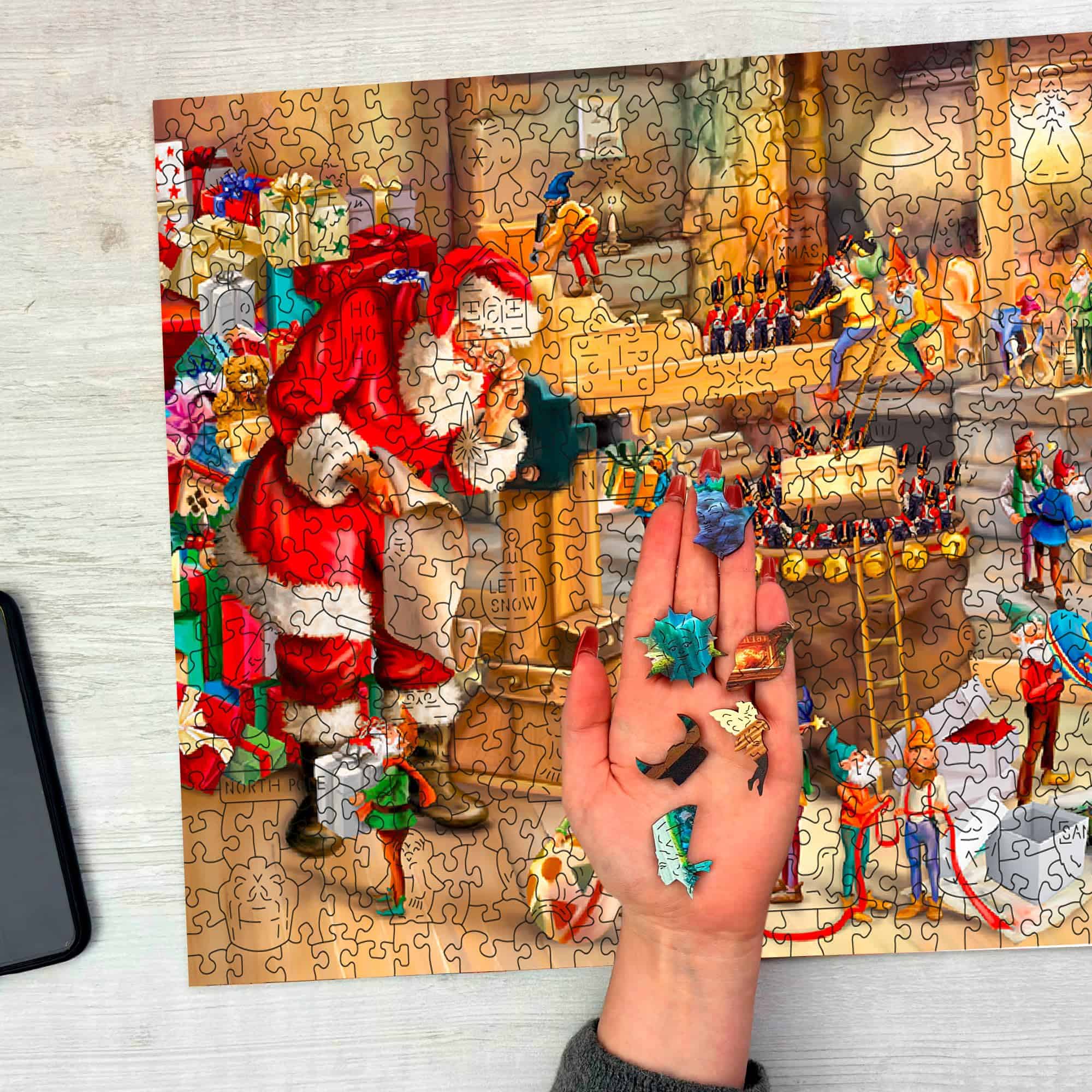 Rompecabezas de Madera WOODEN.CITY 1000 +10 Piezas Santa's - Imagen 3