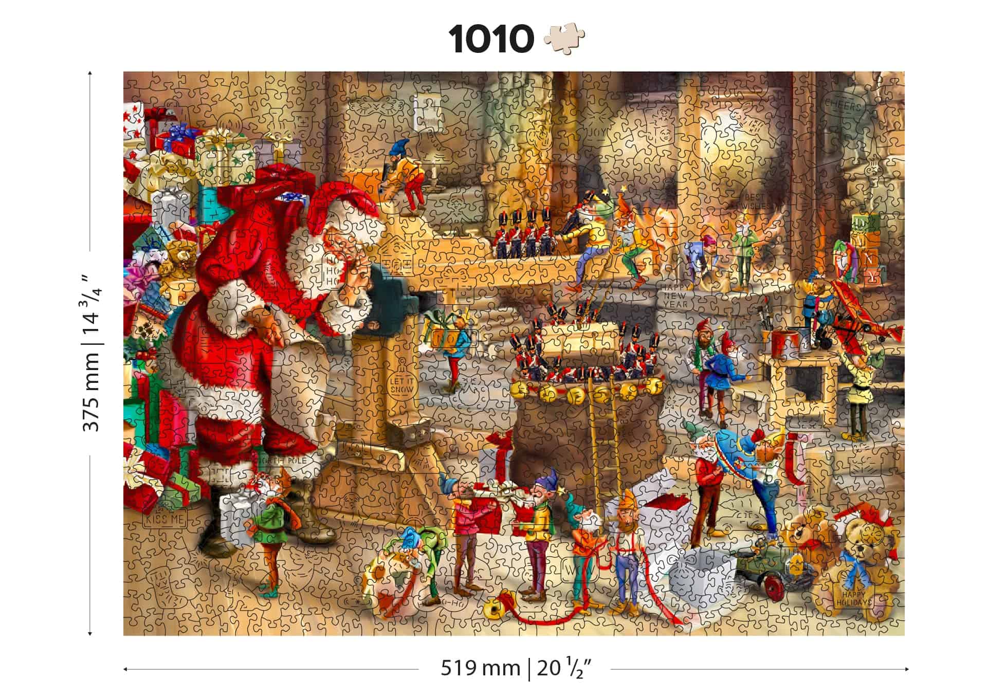 Rompecabezas de Madera WOODEN.CITY 1000 +10 Piezas Santa's - Imagen 5