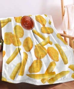 Manta de Pollo Nuggets y Papas Fritas Súper Suave y