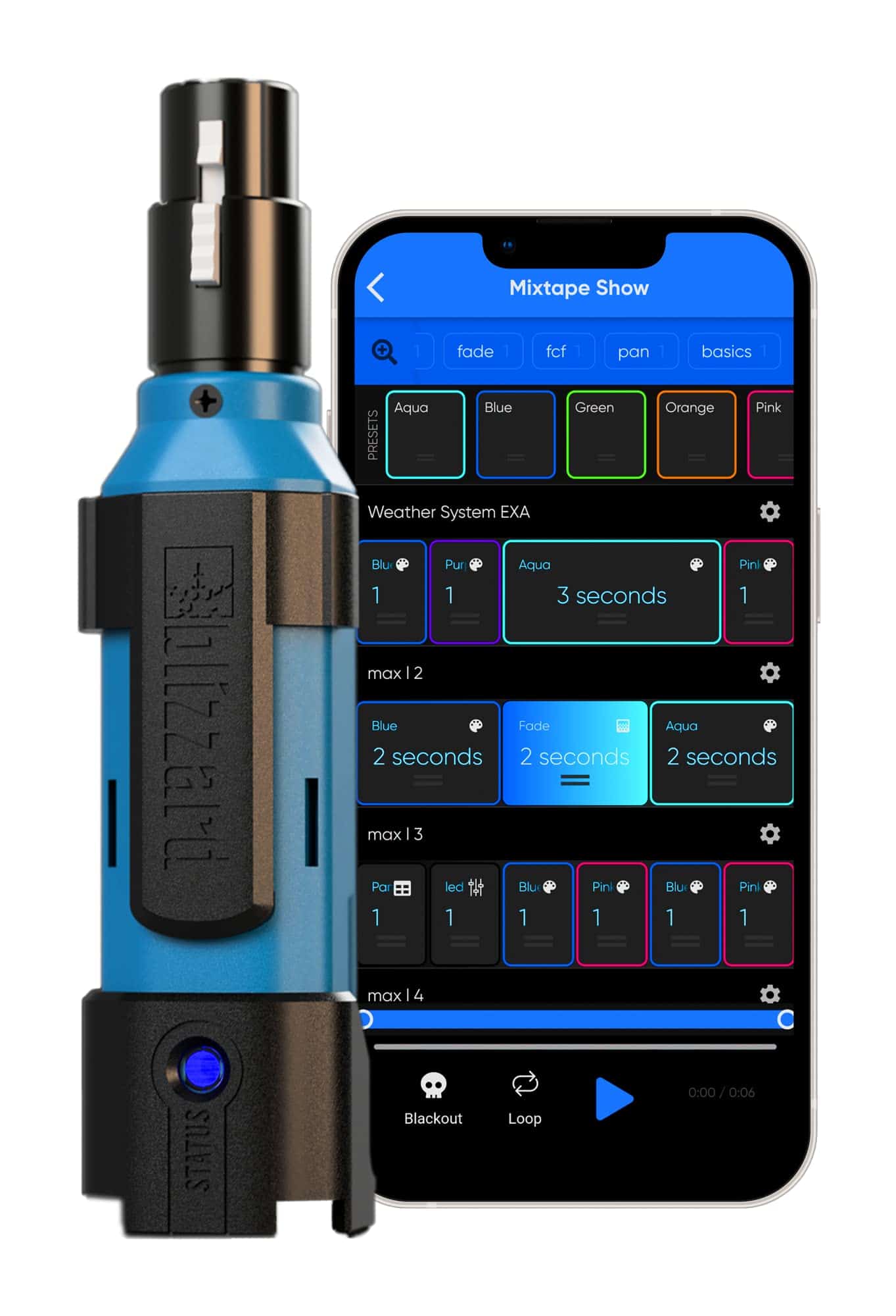 Controlador inalámbrico SoC-It con salida DMX de 5 pines de