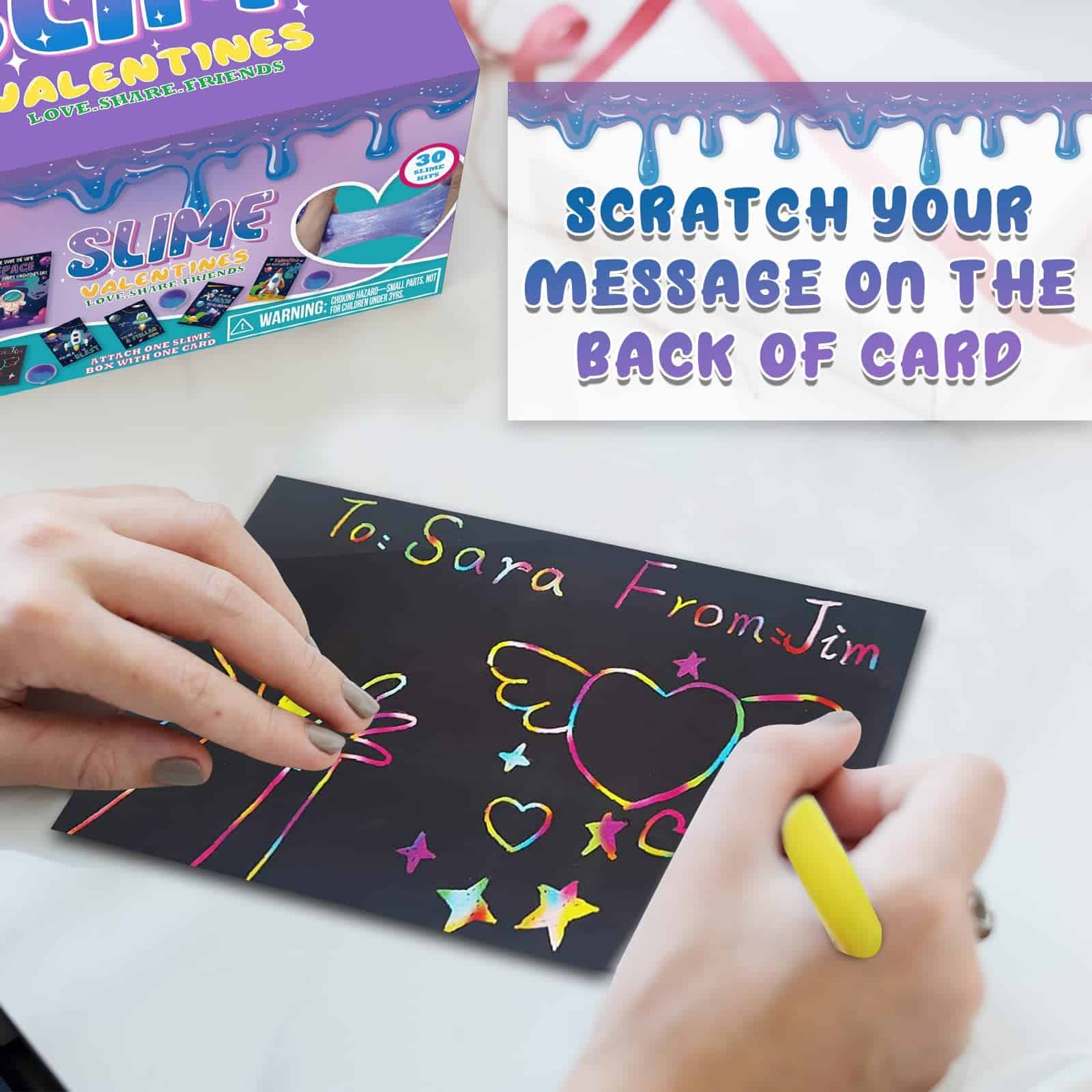 ATFUNSHOP Regalos de San Valentín para Niños 30 PACK Slime - Imagen 4