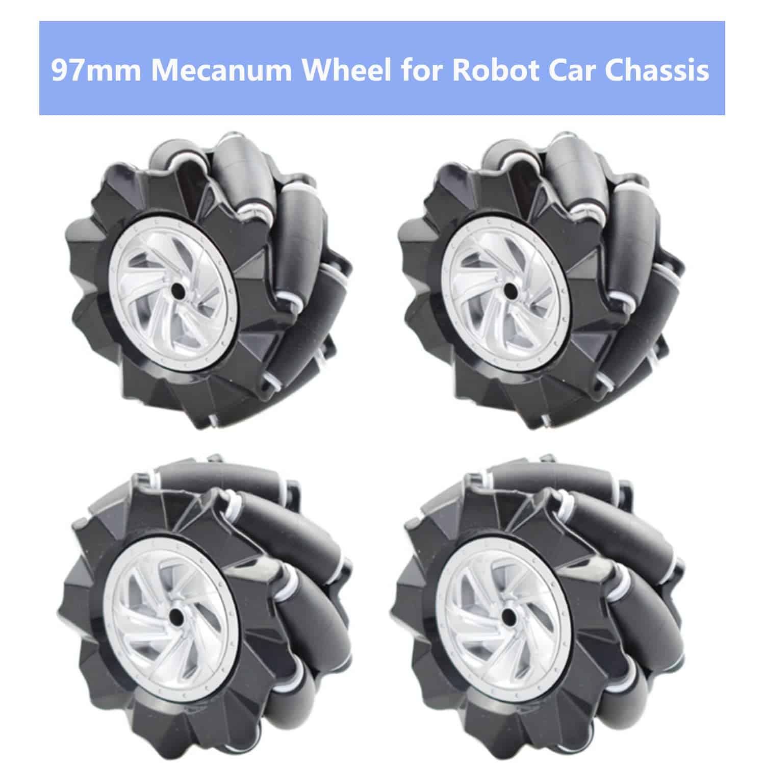 Rueda Mecanum Premium Swaytail de 97mm para Chasis de Robot - Imagen 3