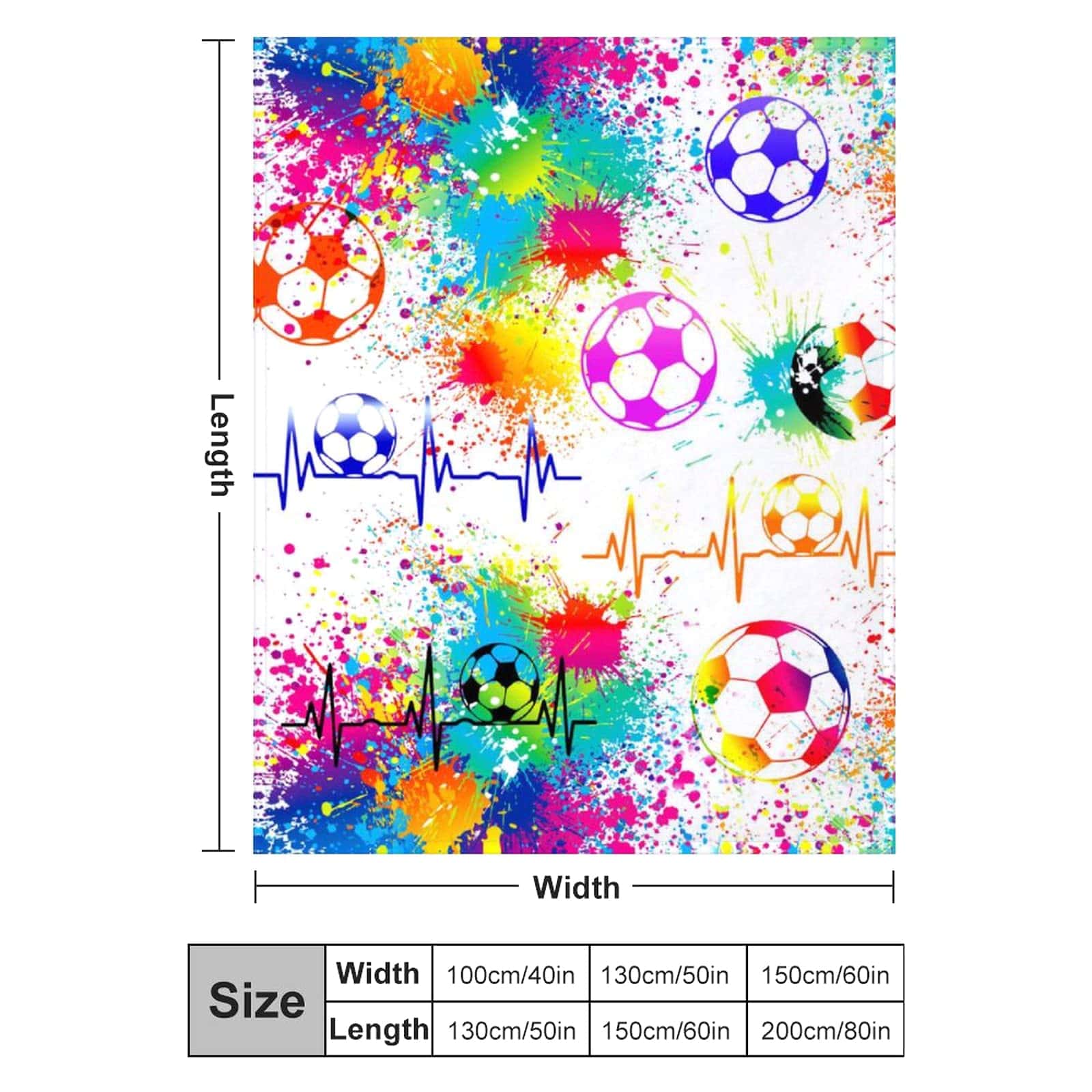 Manta de Fútbol Extra Suave de 3D Impreso para Aficionados - Imagen 3