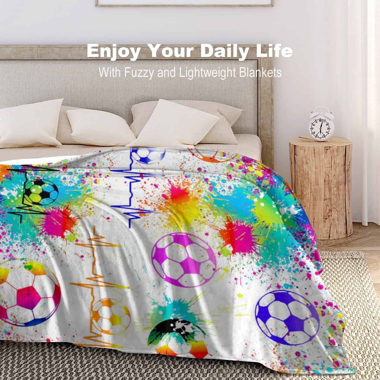 Manta de Fútbol Extra Suave de 3D Impreso para Aficionados - Imagen 6