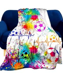 Manta de fútbol súper suave ligera y -Fútbol 1