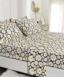 Juego de sábanas de microfibra ultrasuave -Amarillo margarit