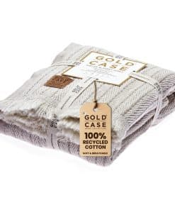 Manta de Lana con Funda de Oro para Sofá - Mantas y Cobijas