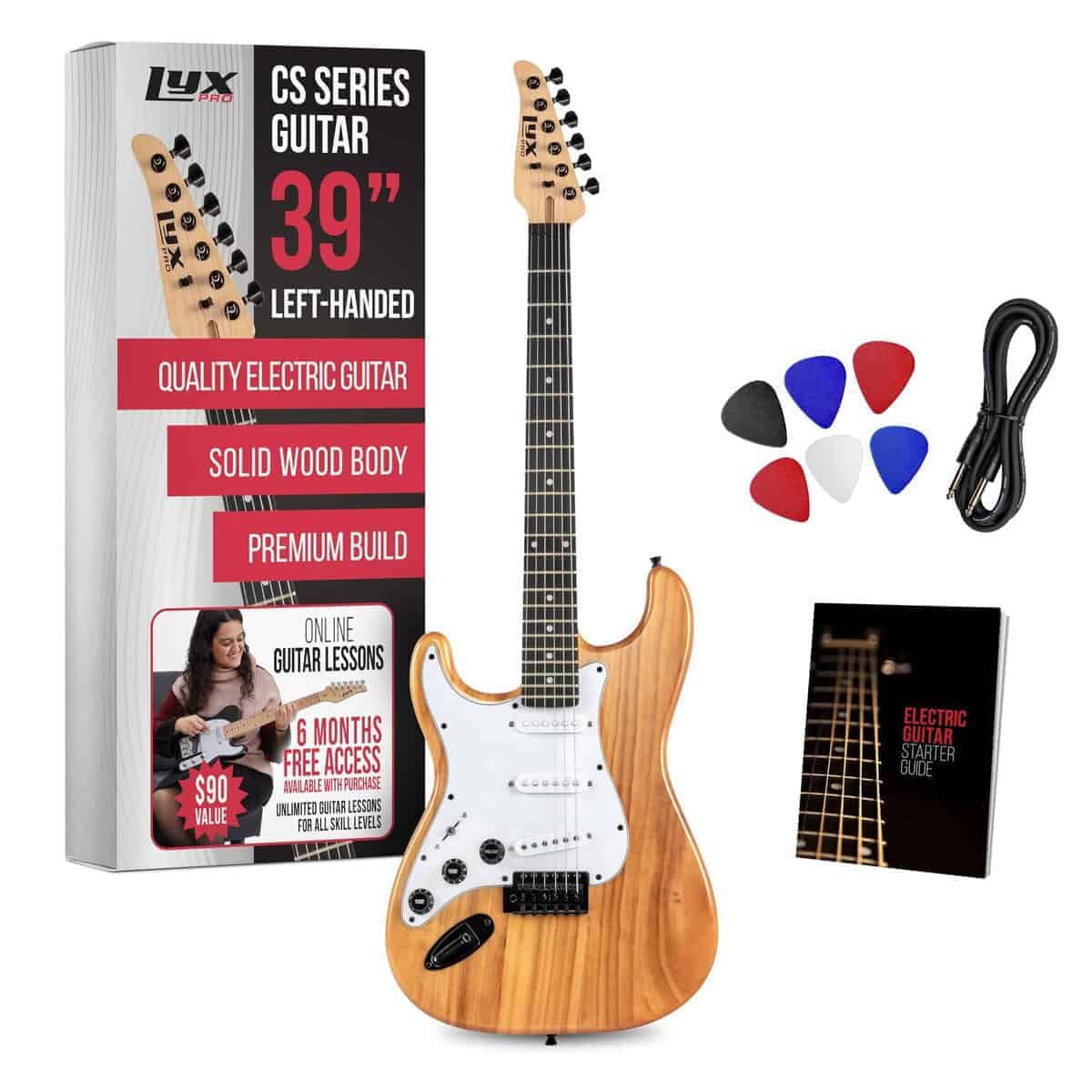 Kit de Guitarra Eléctrica LyxPro CS 39' para Zurdos para