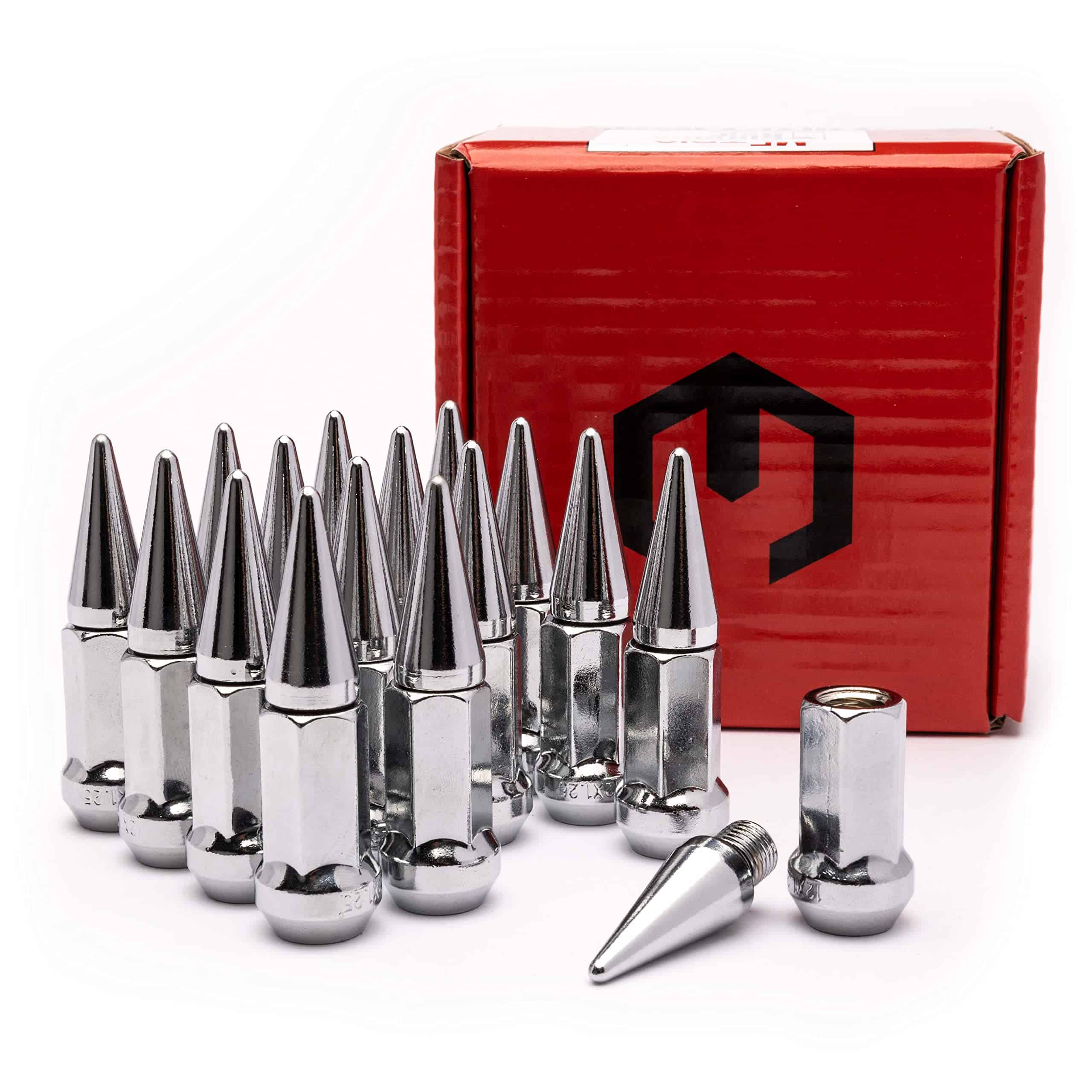 MODZ Golf Cart Chrome Spiked Lug Nuts - Juego de 16 para