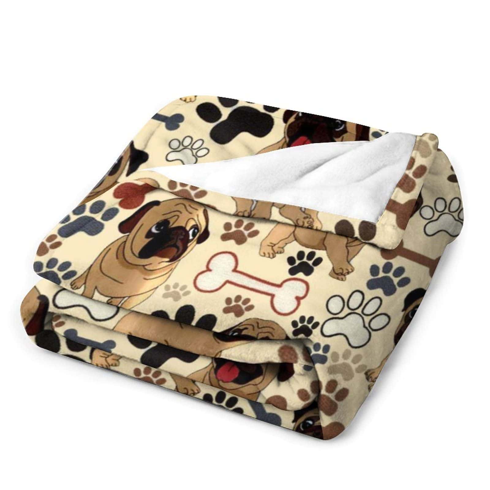 Manta de Pug Cálida y Esponjosa para Sofá Cama Sala de - Imagen 4