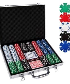 Juego de 500 fichas de póquer Comie con maletín de
