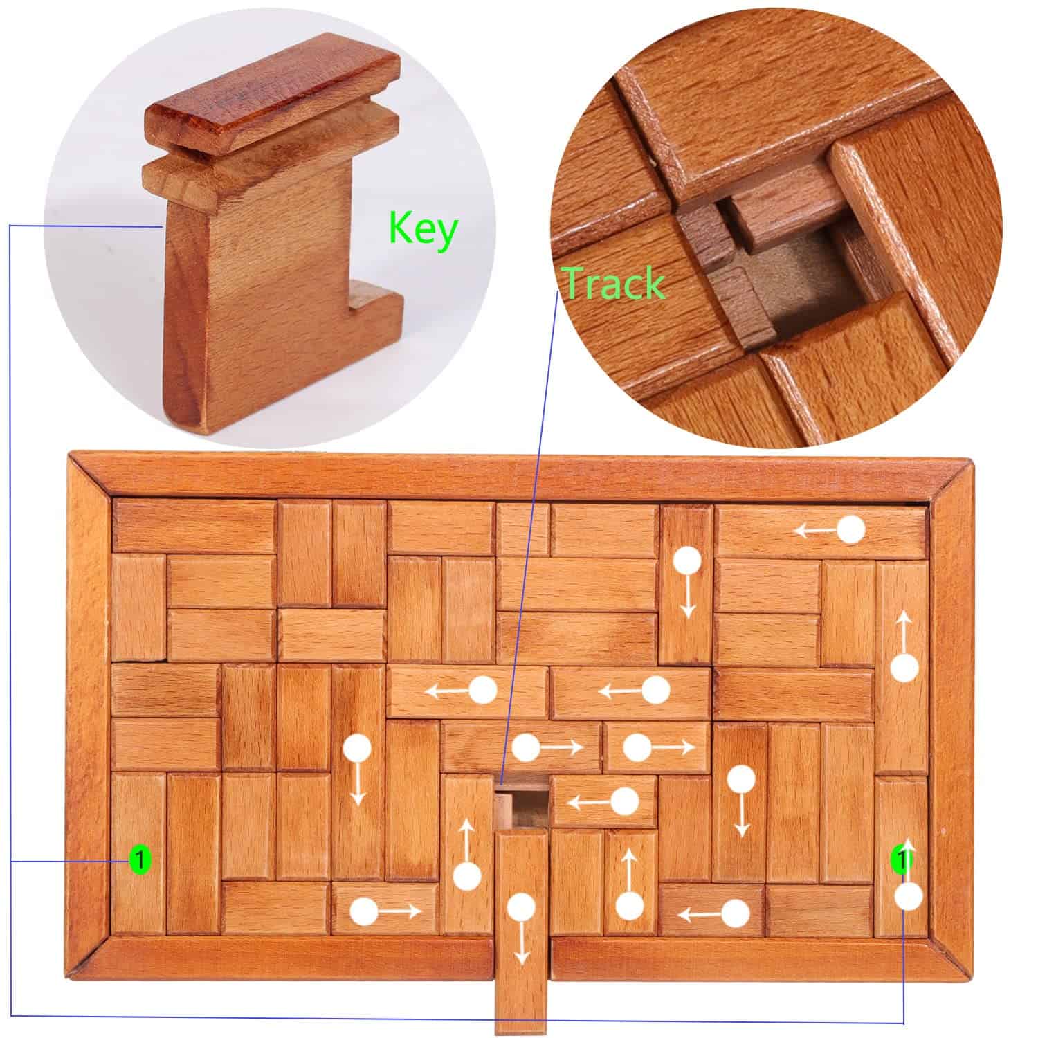 Caja de Puzzle Secreto de Madera con 32 Pasos Grandes - Imagen 4