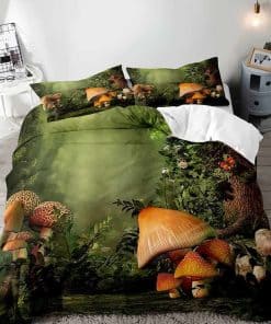 Juego de Ropa de Cama de 3 Piezas -Verde Bosque Encantado