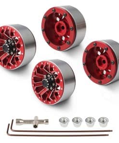 Rchobbytop 1.9" Ruedas Beadlock, 4pcs Llantas de Aluminio