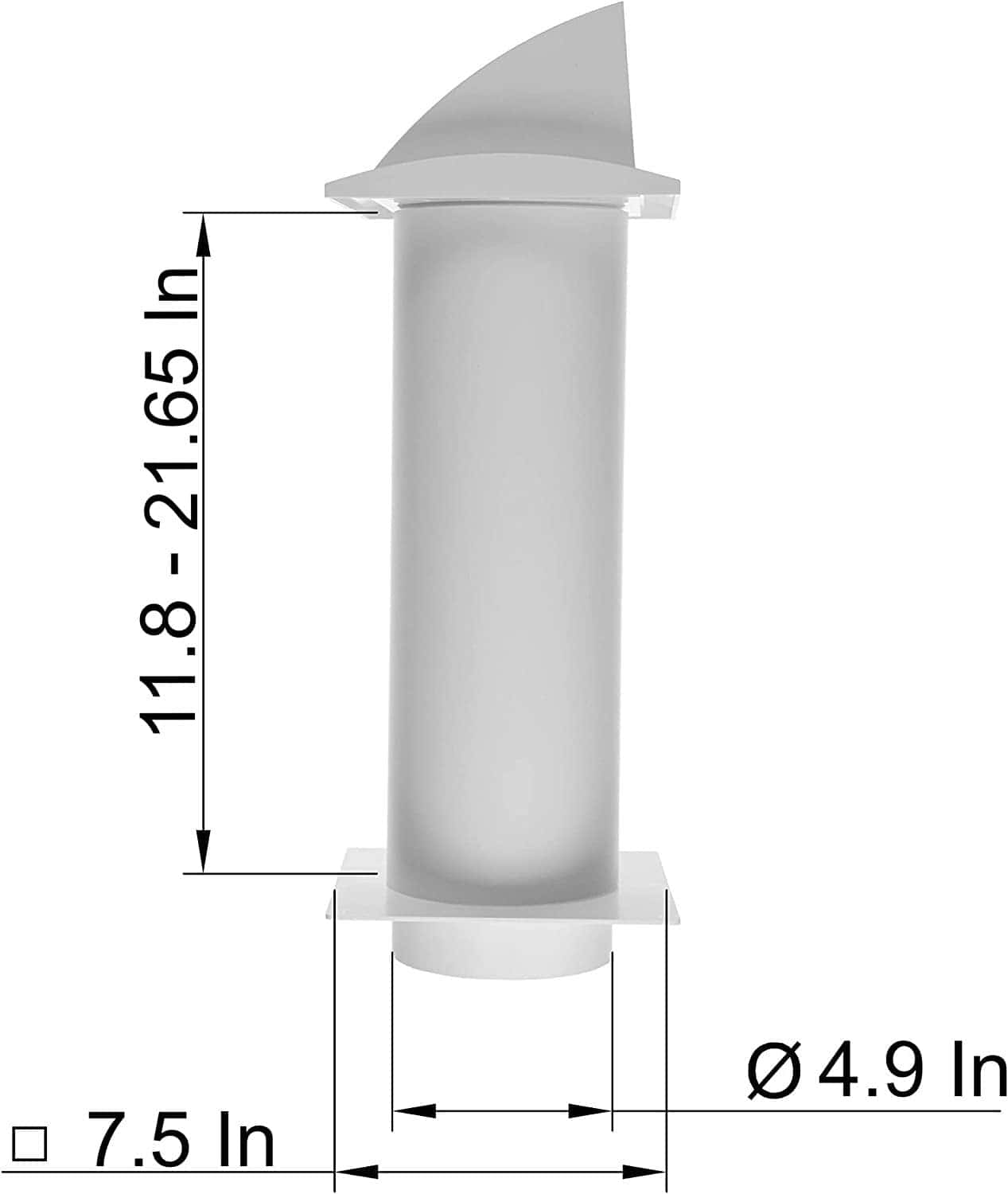 Kit de ventilación de 5 pulgadas a través -Blanco - Imagen 7