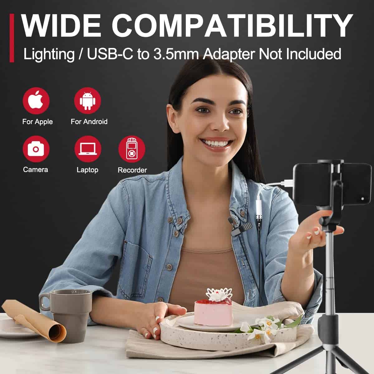 Micrófono de solapa omnidireccional profesional Xvive LV2 - Imagen 7