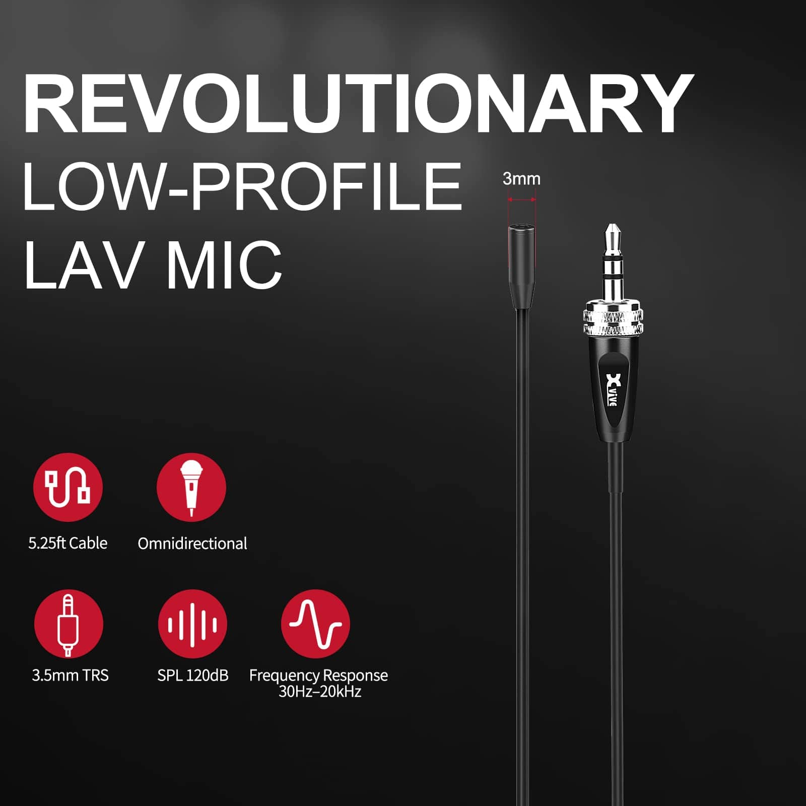 Micrófono de solapa omnidireccional profesional Xvive LV2 - Imagen 3