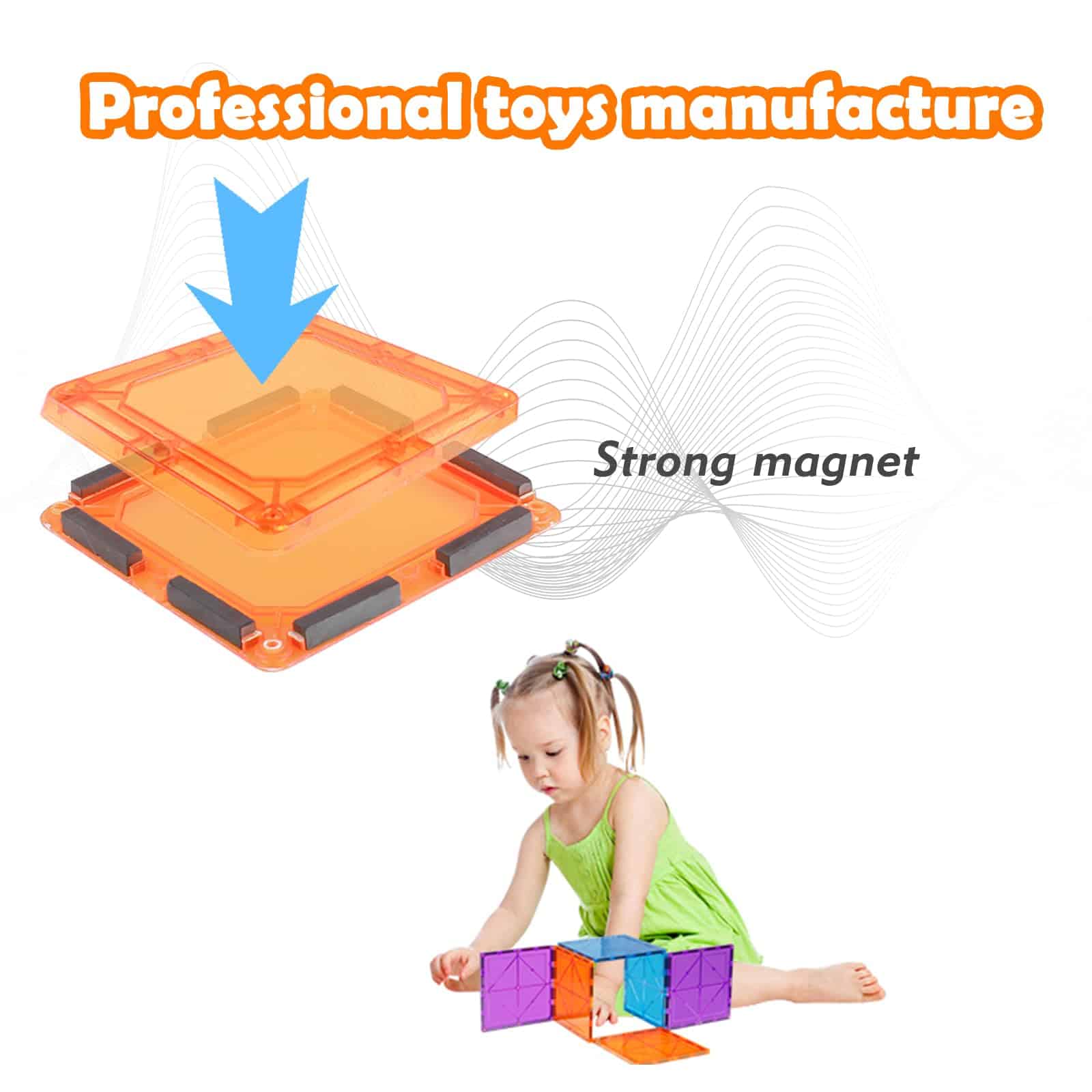 NEOFORMERS Magnetic Tiles, 96 Pcs Magnetic 3D Building - Imagen 6