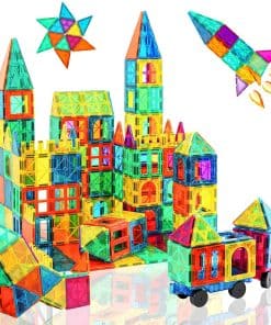NEOFORMERS Magnetic Tiles, 96 Pcs Magnetic 3D Building