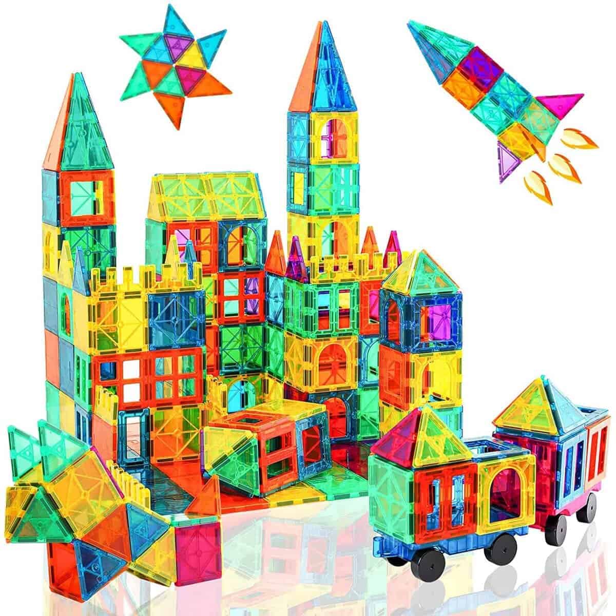 NEOFORMERS Magnetic Tiles, 96 Pcs Magnetic 3D Building
