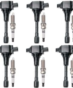 Conjunto de 6 bujías de encendido de platino y bobina de