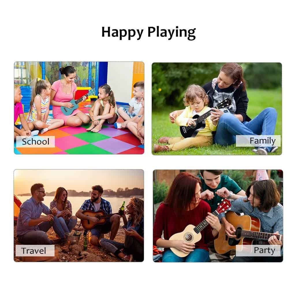 ADM Ukelele Soprano para Principiantes 21 Pulgadas Madera - Imagen 8