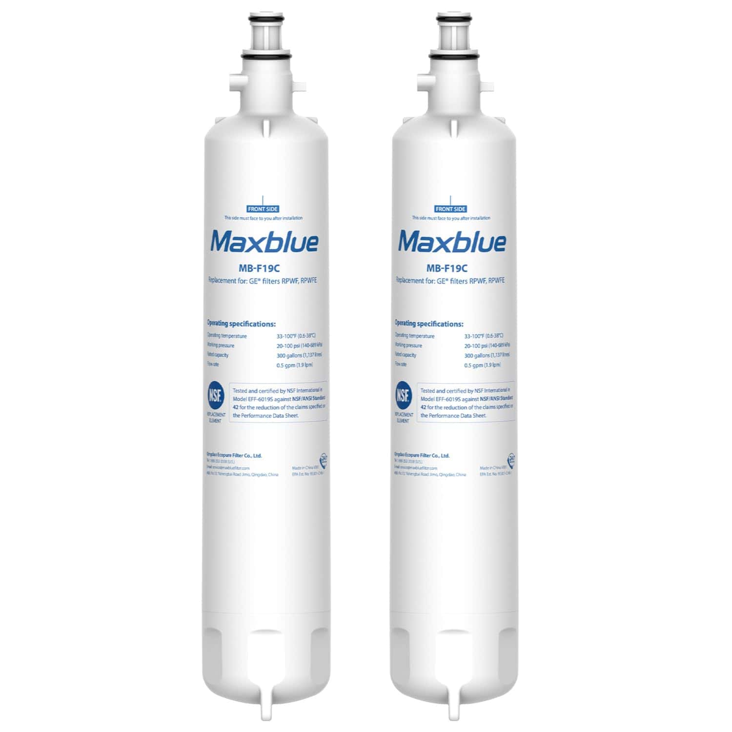 Filtro de agua para refrigerador Maxblue Repuesto para GE