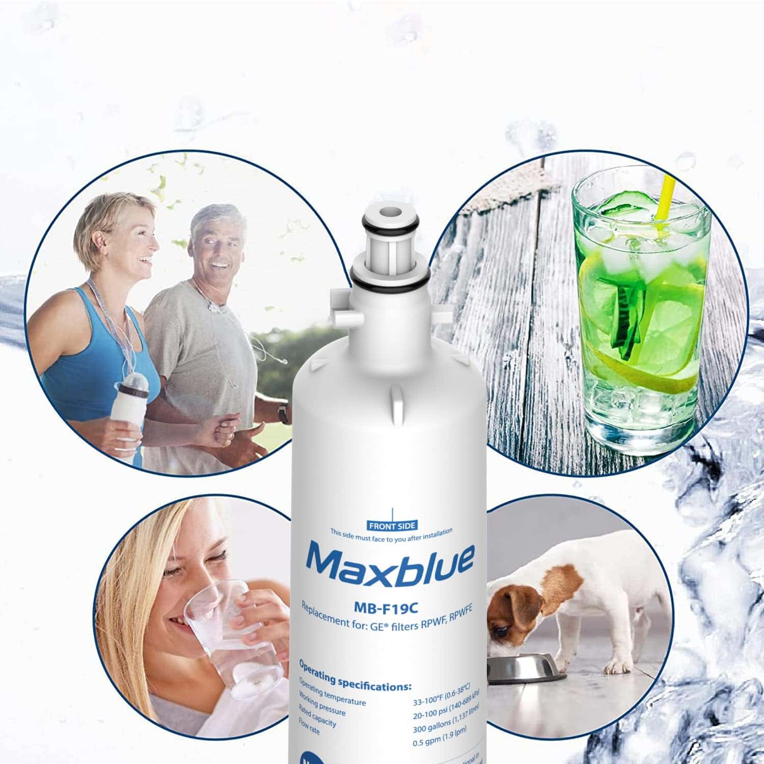 Filtro de agua para refrigerador Maxblue Repuesto para GE - Imagen 10