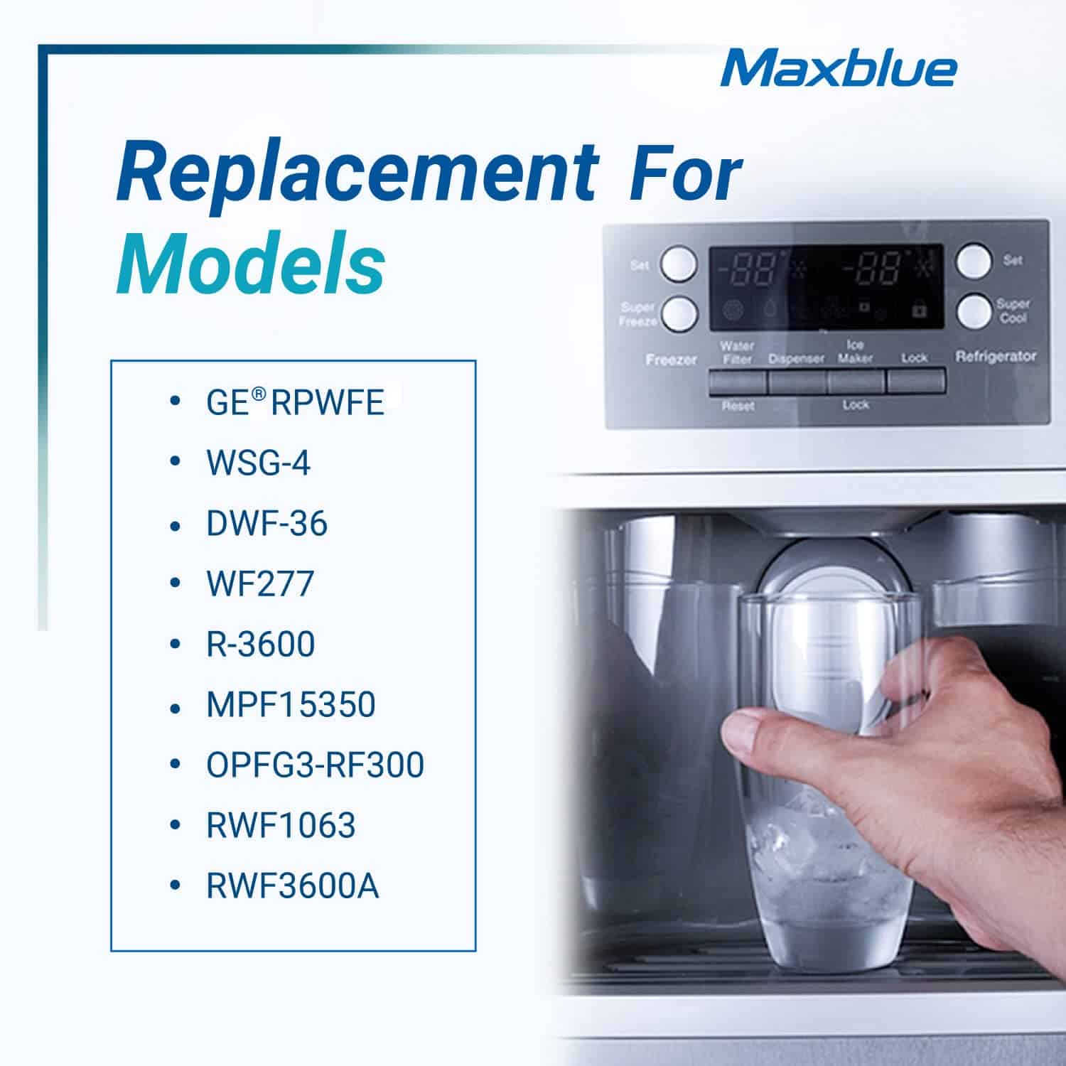 Filtro de agua para refrigerador Maxblue Repuesto para GE - Imagen 6