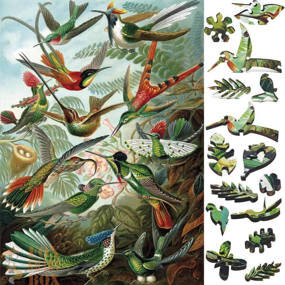 Rompecabezas de madera para adultos - -Colibríes