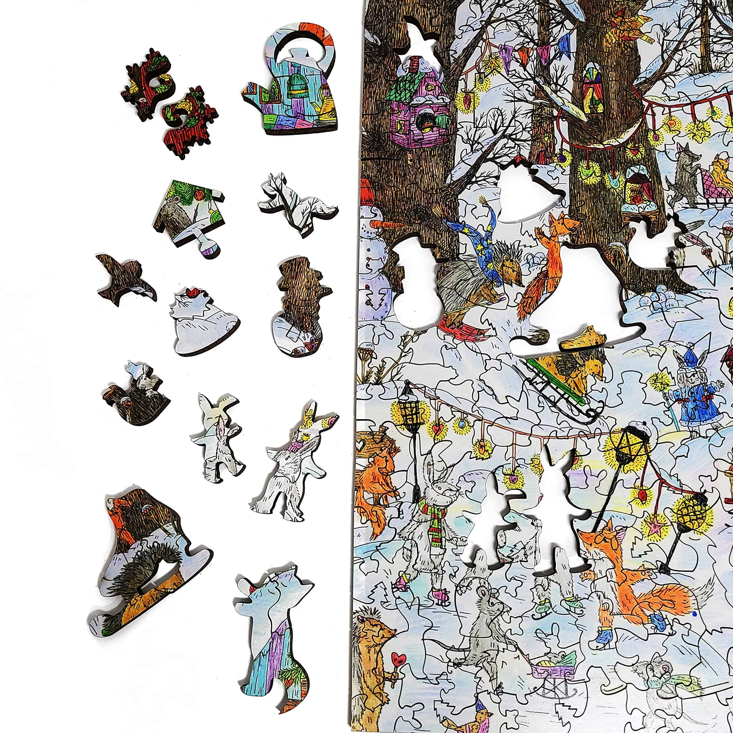 Rompecabezas de madera para adultos - - Invierno - Imagen 3