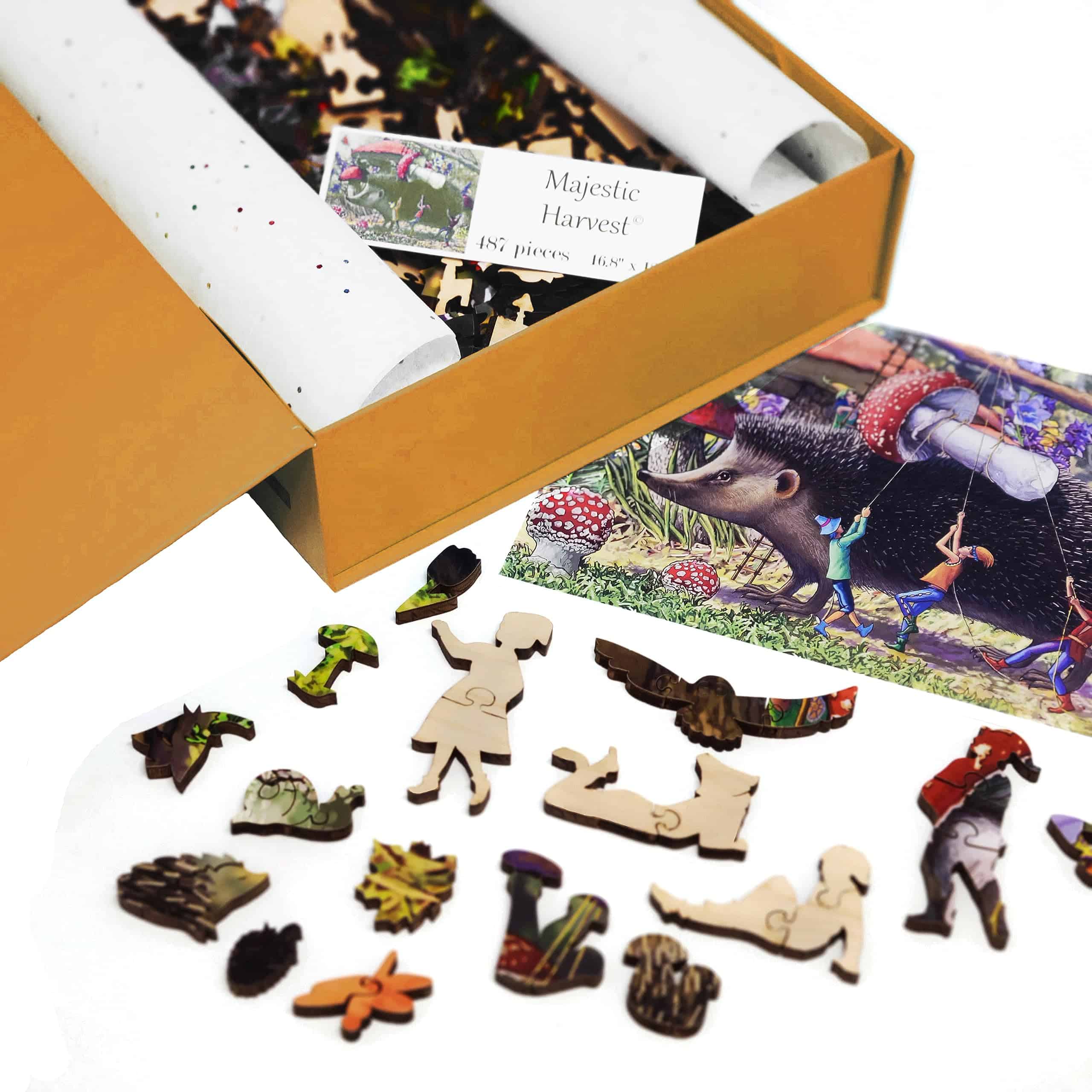 Rompecabezas de madera para adultos con piezas con formas - Imagen 7