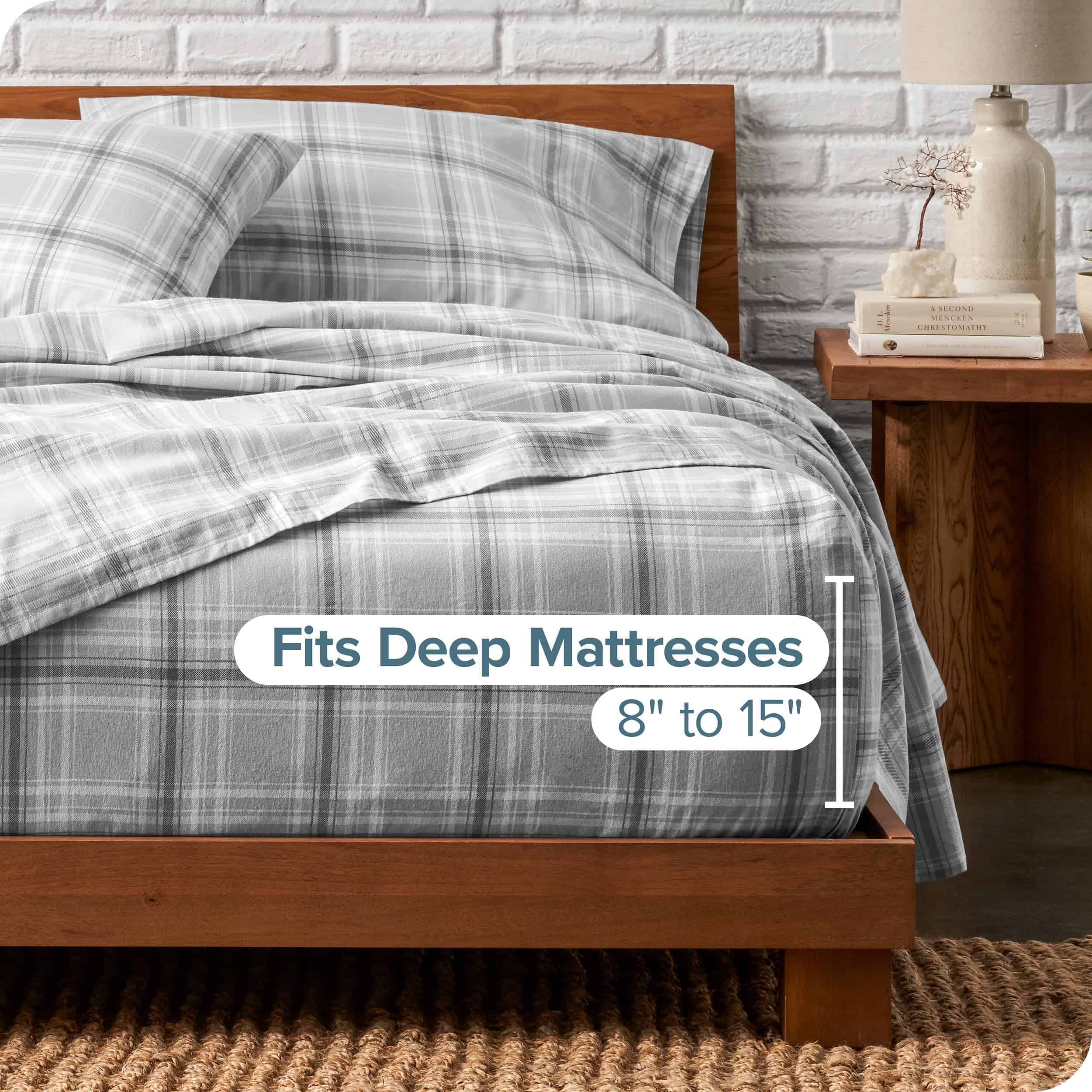 Juego de sábanas de franela Bare Home Prints, -Tartán Escocé - Imagen 7