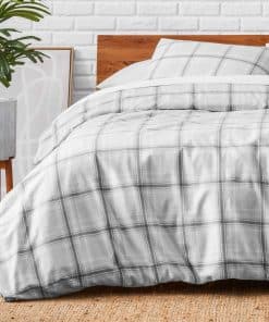 Juego de Funda de Edredón de Franela Bare Home -Cuadros Tart