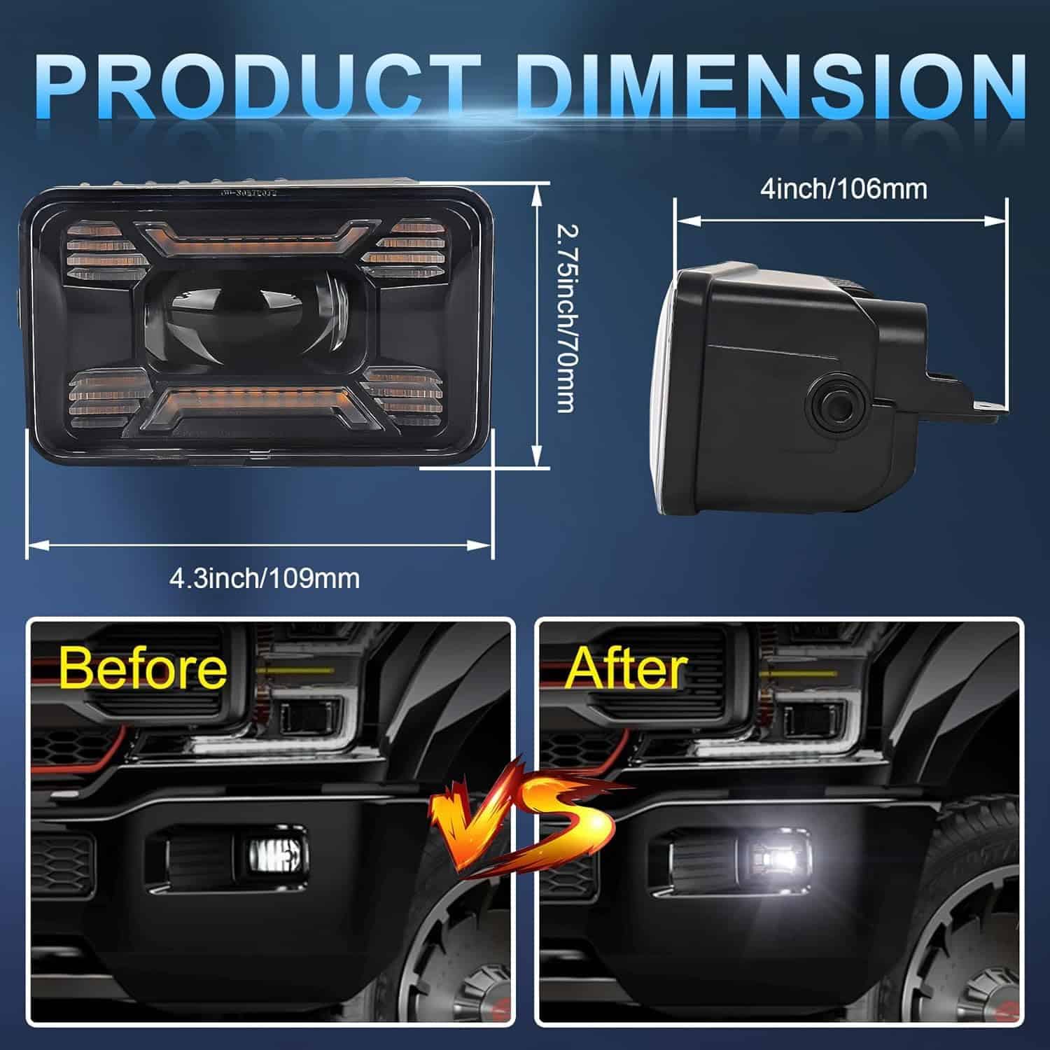 Faro de Niebla LED para F150, Faros de Niebla de 4 pulgadas - Imagen 8