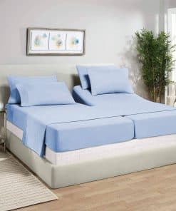 Juego de Sábanas Divididas para Camas -Azul Claro