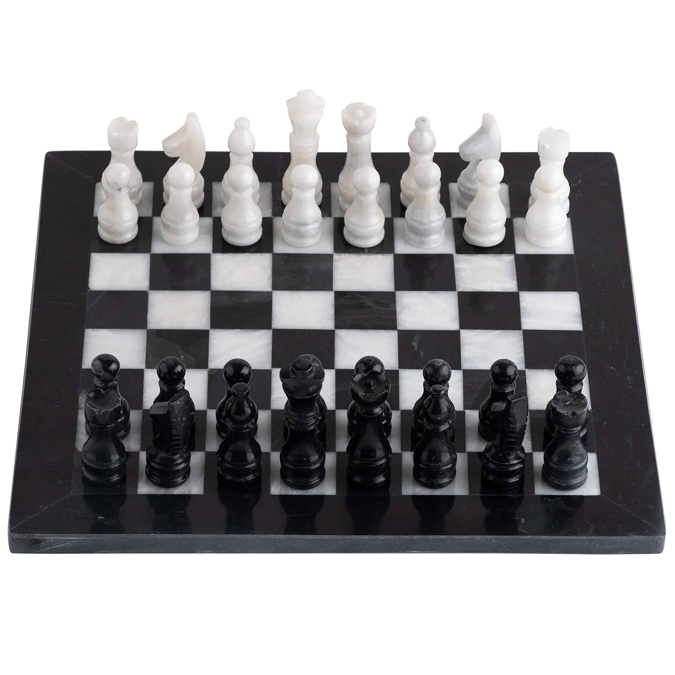 Juego de Ajedrez de Mármol - Tablero Magníficamente Hecho a