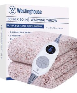 Manta Eléctrica Westinghouse Tamaño Throw, Suave y Abrigada