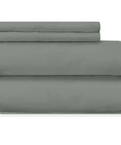 Juego de sábanas Twin XL de algodón Nisaki en color gris