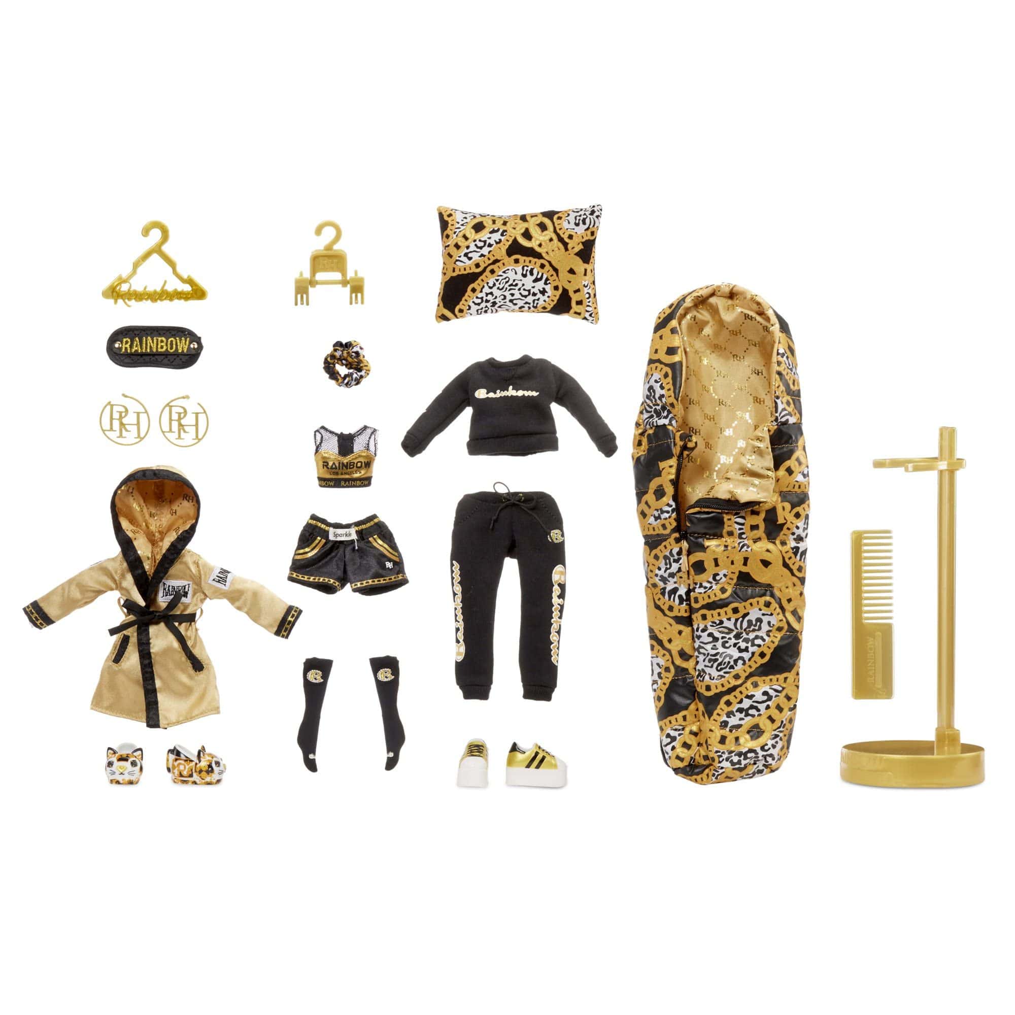 Muñeca Fashion de fiesta de pijamas de Rainbow High con 2 - Imagen 6